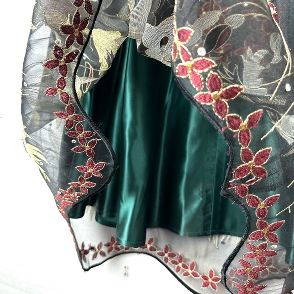 Vintage de Lanthume Embroidered Sweater & Skirt Set Elegant Party - Picture 10 of 15